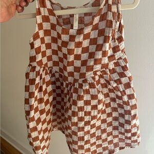 Rylee + Cru Checkered Dress